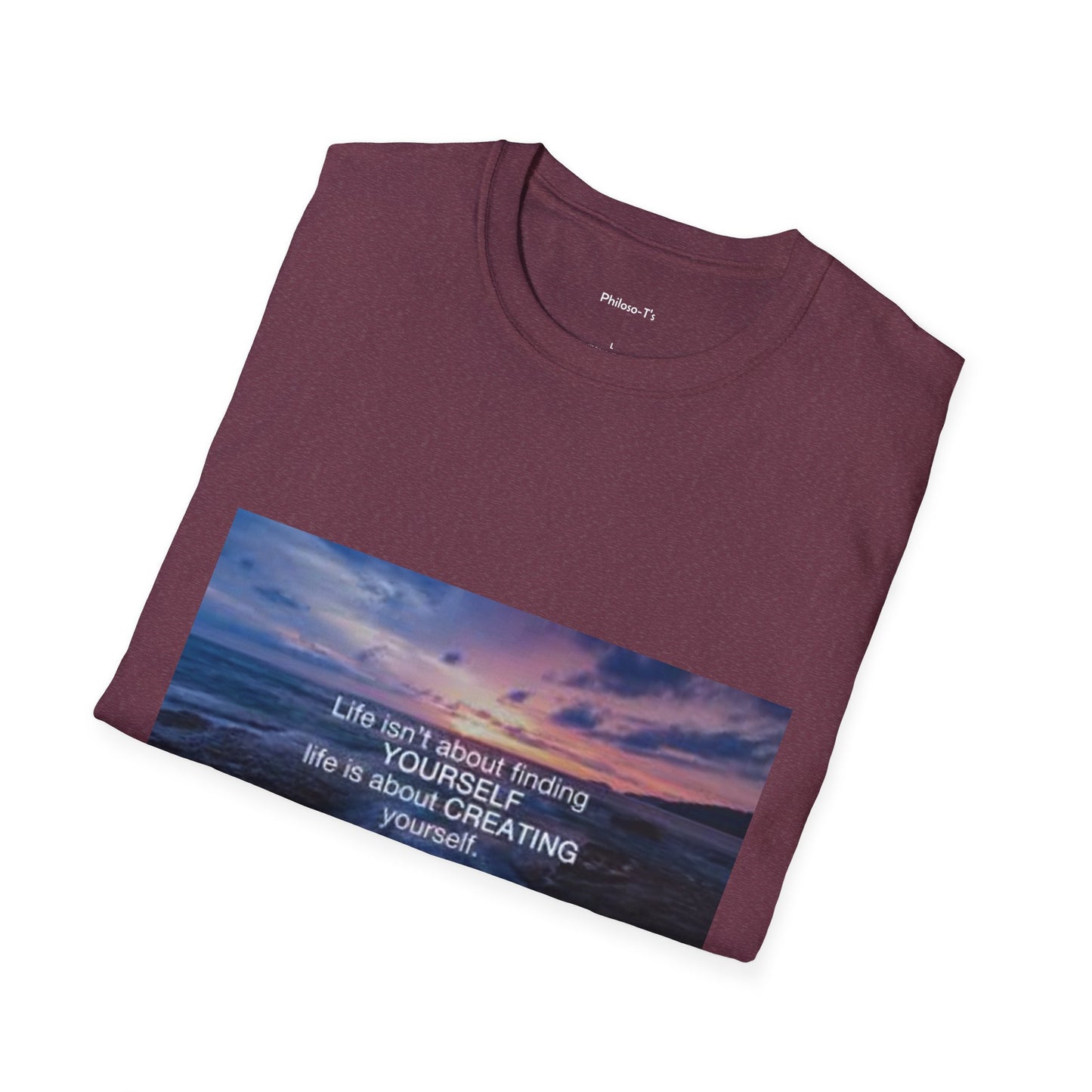 Inspirational Unisex Softstyle T-Shirt – "Create Yourself" Design