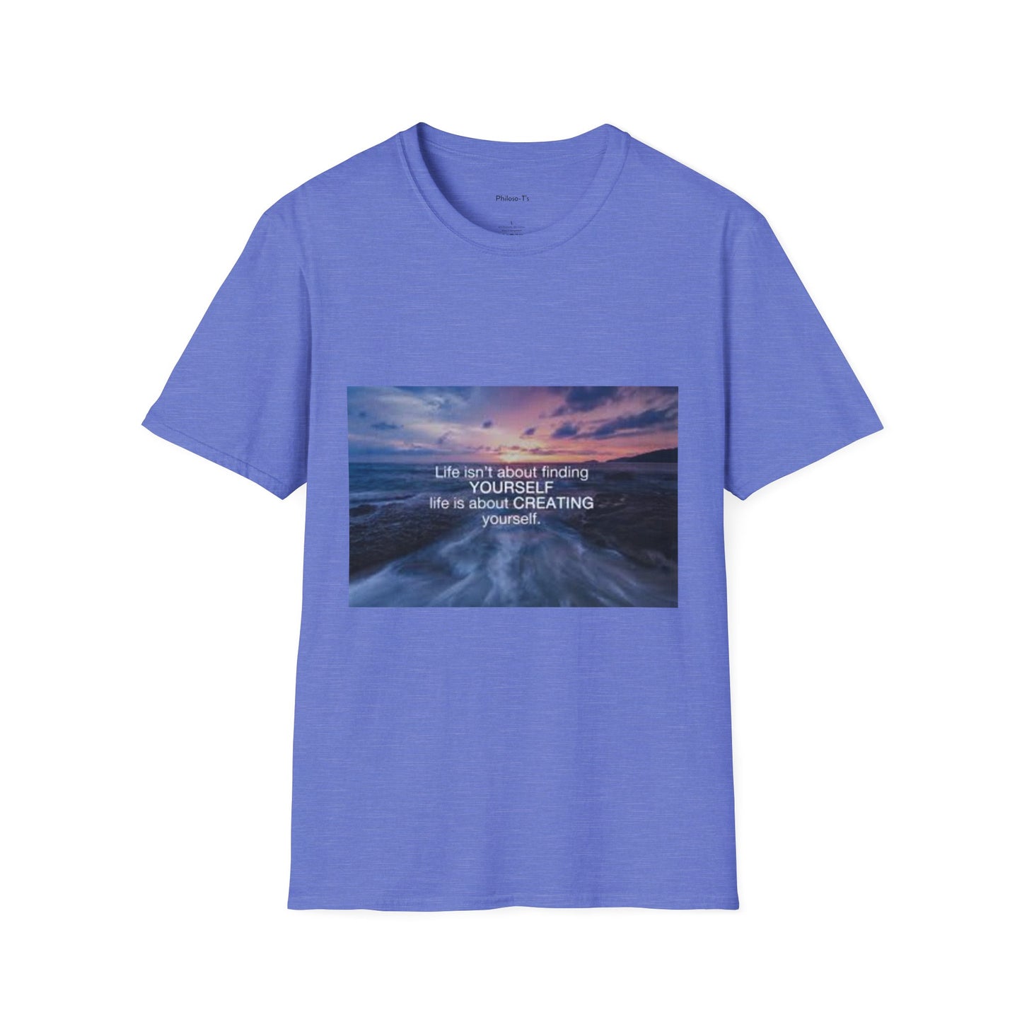 Inspirational Unisex Softstyle T-Shirt – "Create Yourself" Design