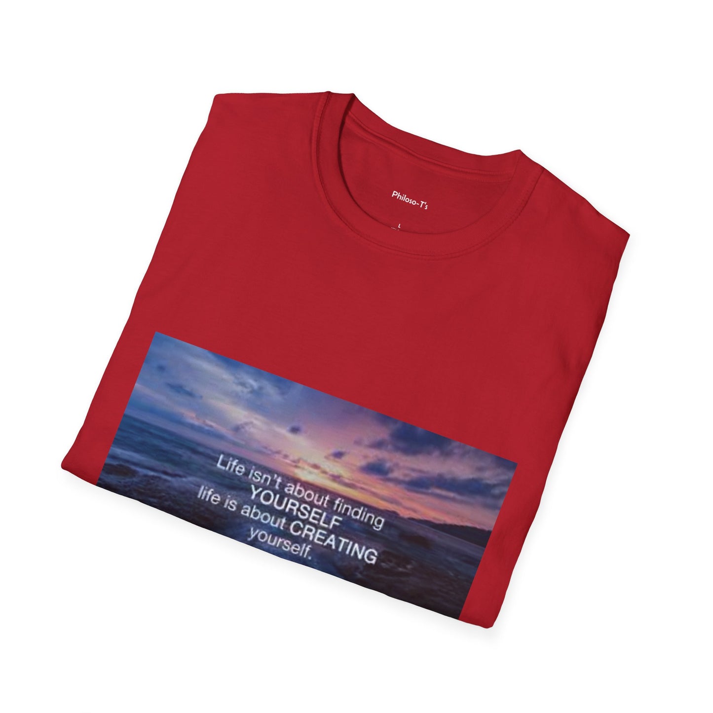 Inspirational Unisex Softstyle T-Shirt – "Create Yourself" Design