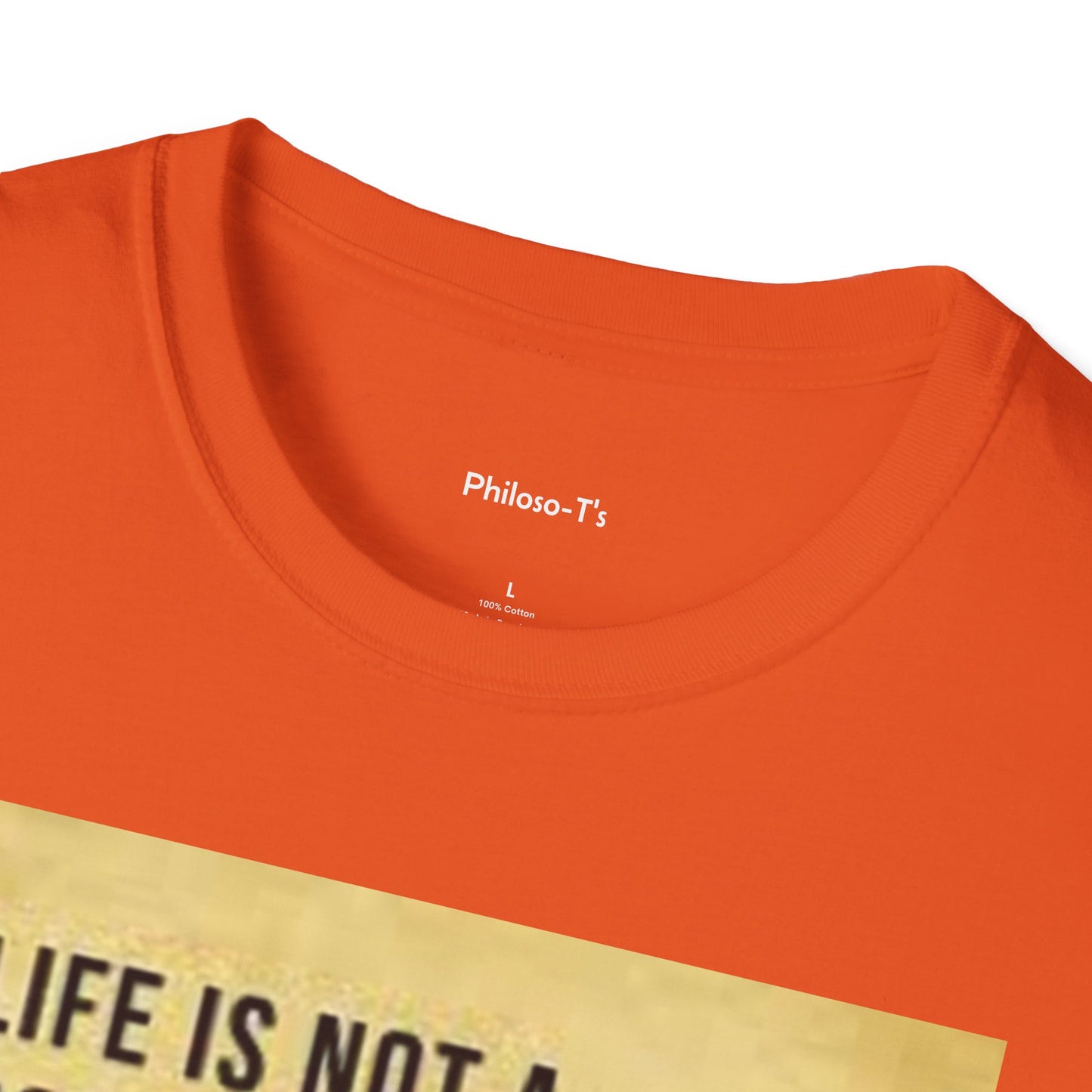 Inspirational Quote Unisex Softstyle T-Shirt | Life is Not a Problem to be Solved