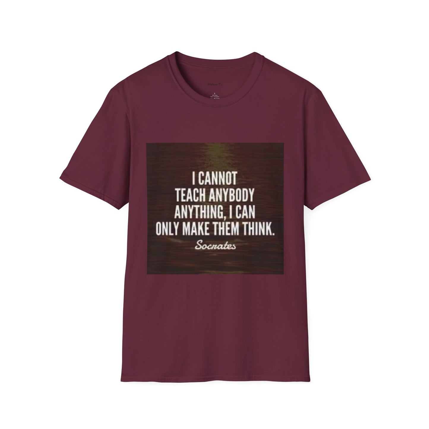 Inspirational Socrates Quote Unisex Softstyle T-Shirt