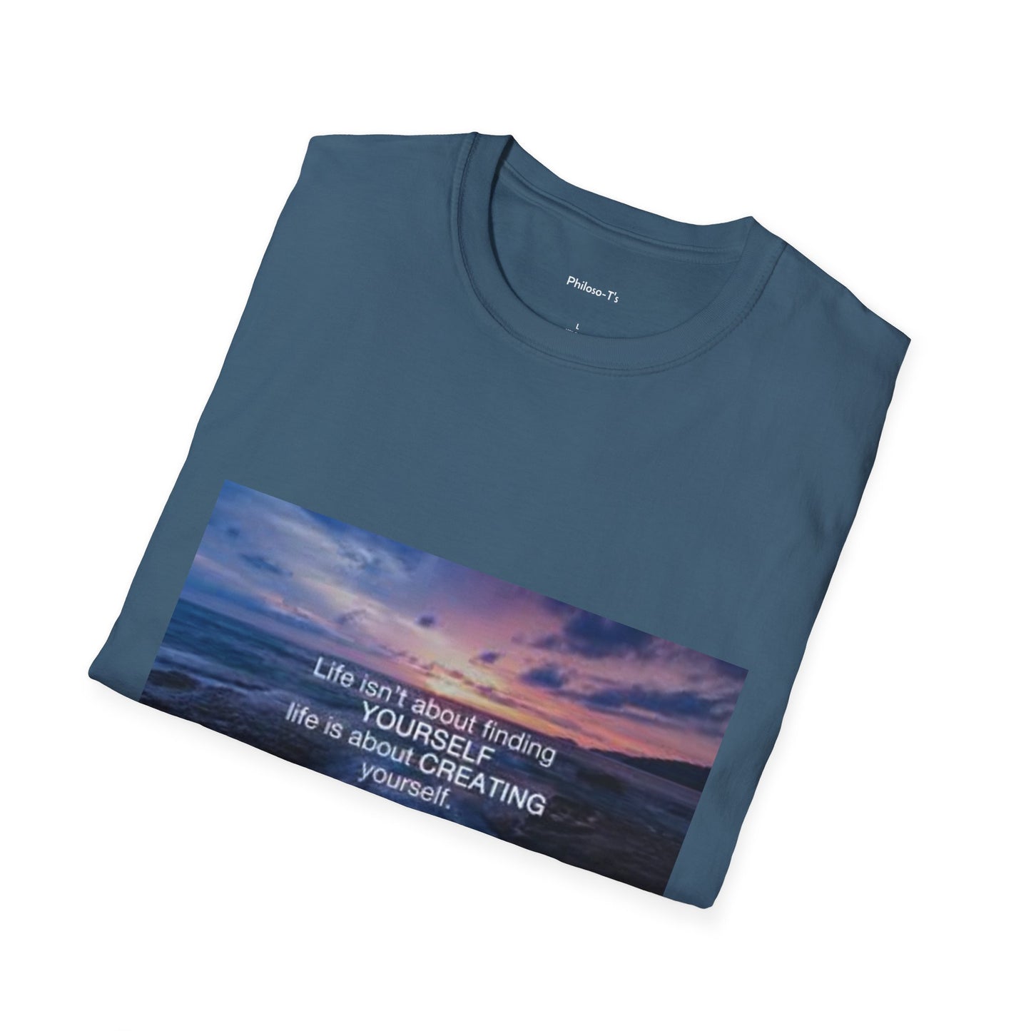 Inspirational Unisex Softstyle T-Shirt – "Create Yourself" Design