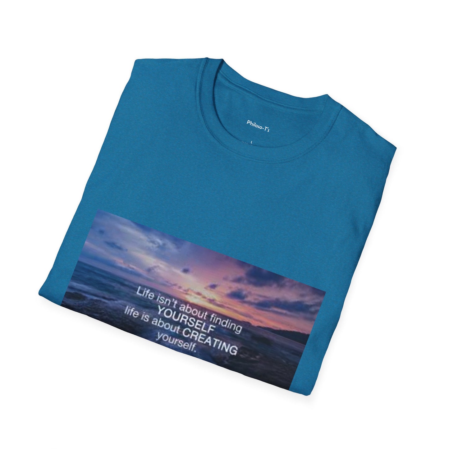 Inspirational Unisex Softstyle T-Shirt – "Create Yourself" Design