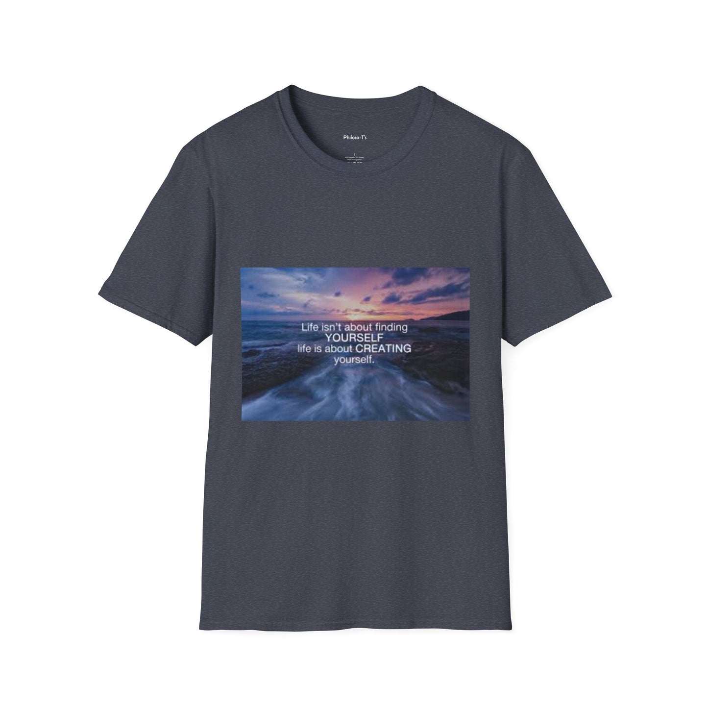 Inspirational Unisex Softstyle T-Shirt – "Create Yourself" Design