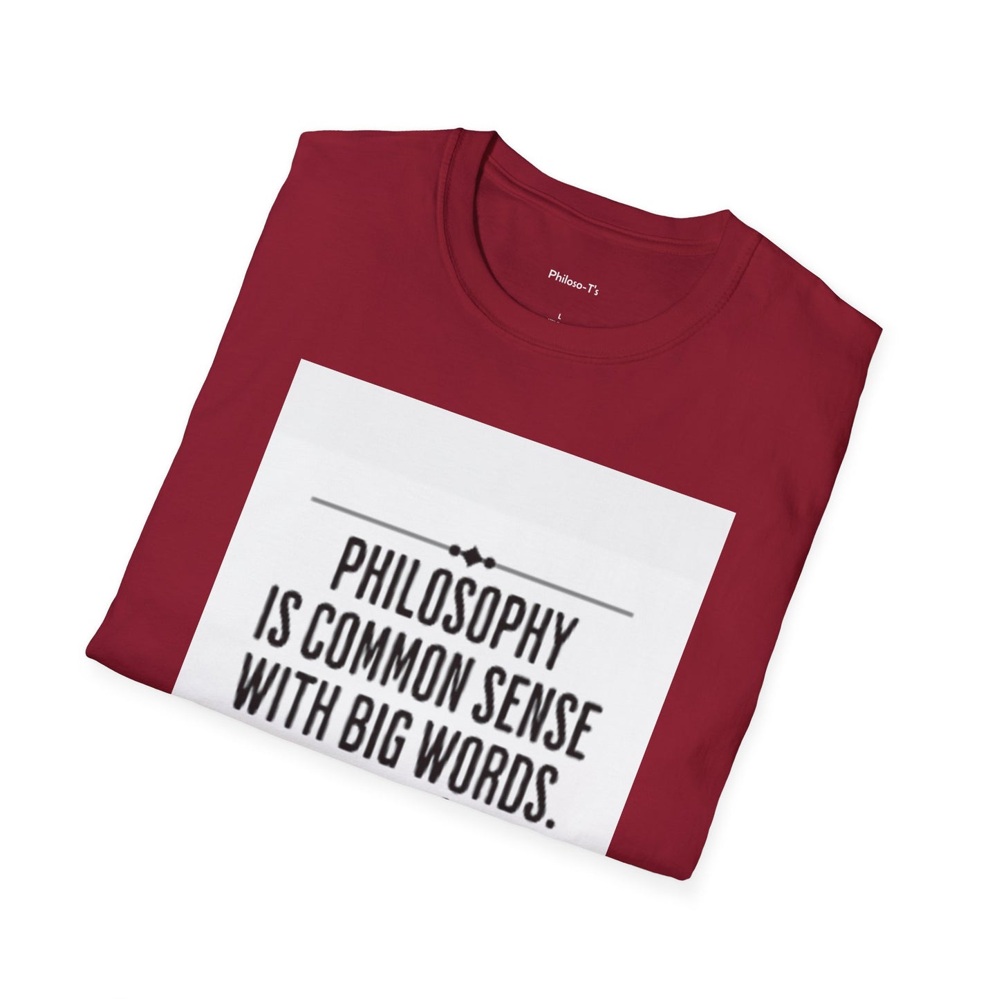 Philosophy Quote Unisex Softstyle T-Shirt - Casual Cotton Tee for Intellectuals