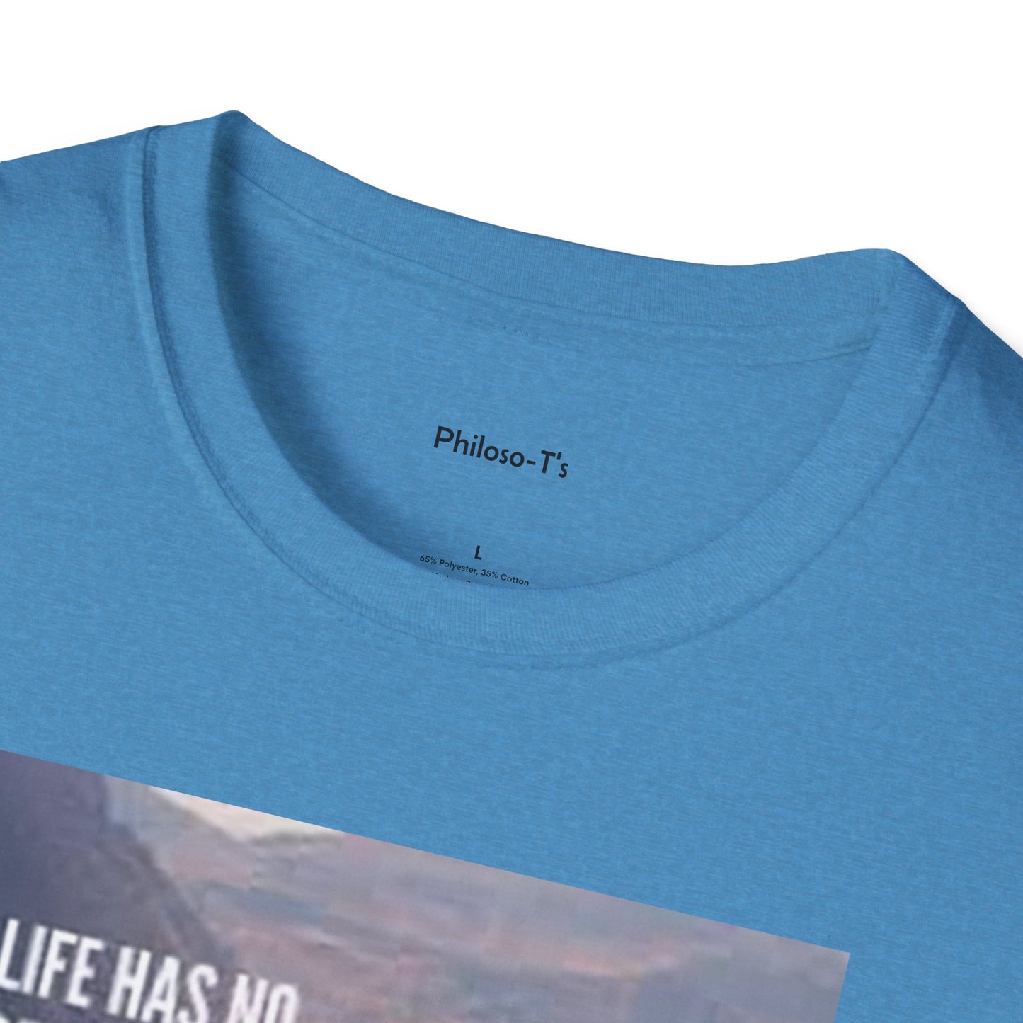 Inspirational Quote Unisex Softstyle T-Shirt – 'Life Has No Remote. Get Up and Change It Yourself.'