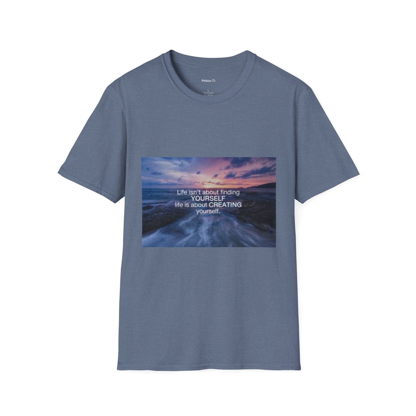 Inspirational Unisex Softstyle T-Shirt – "Create Yourself" Design