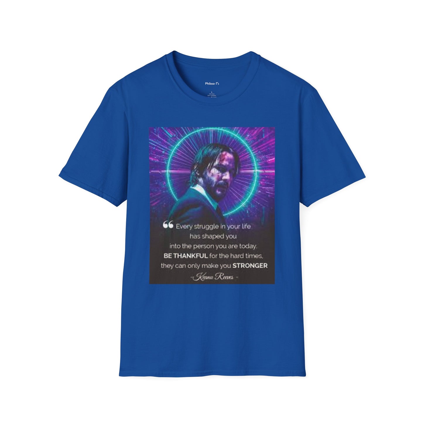 Inspirational Unisex Softstyle T-Shirt - "Be Thankful for Hard Times" Design