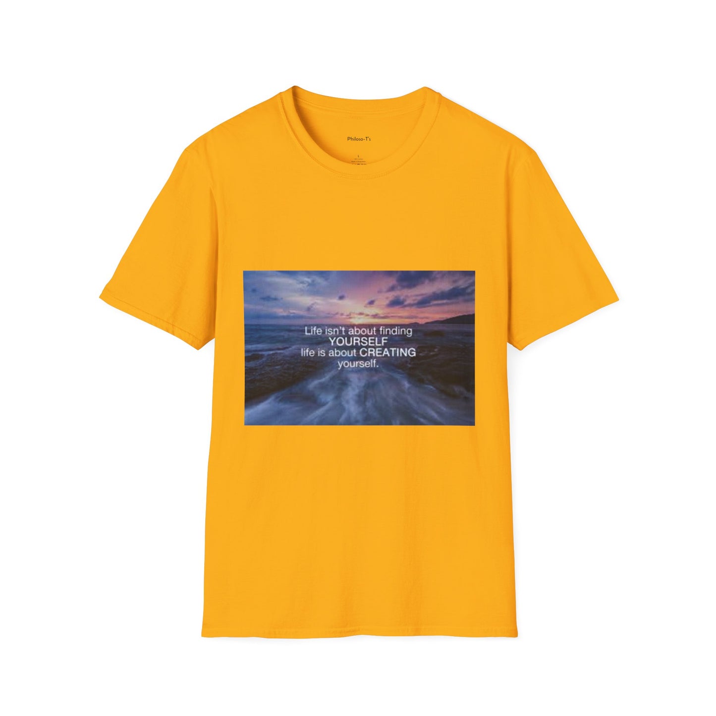 Inspirational Unisex Softstyle T-Shirt – "Create Yourself" Design