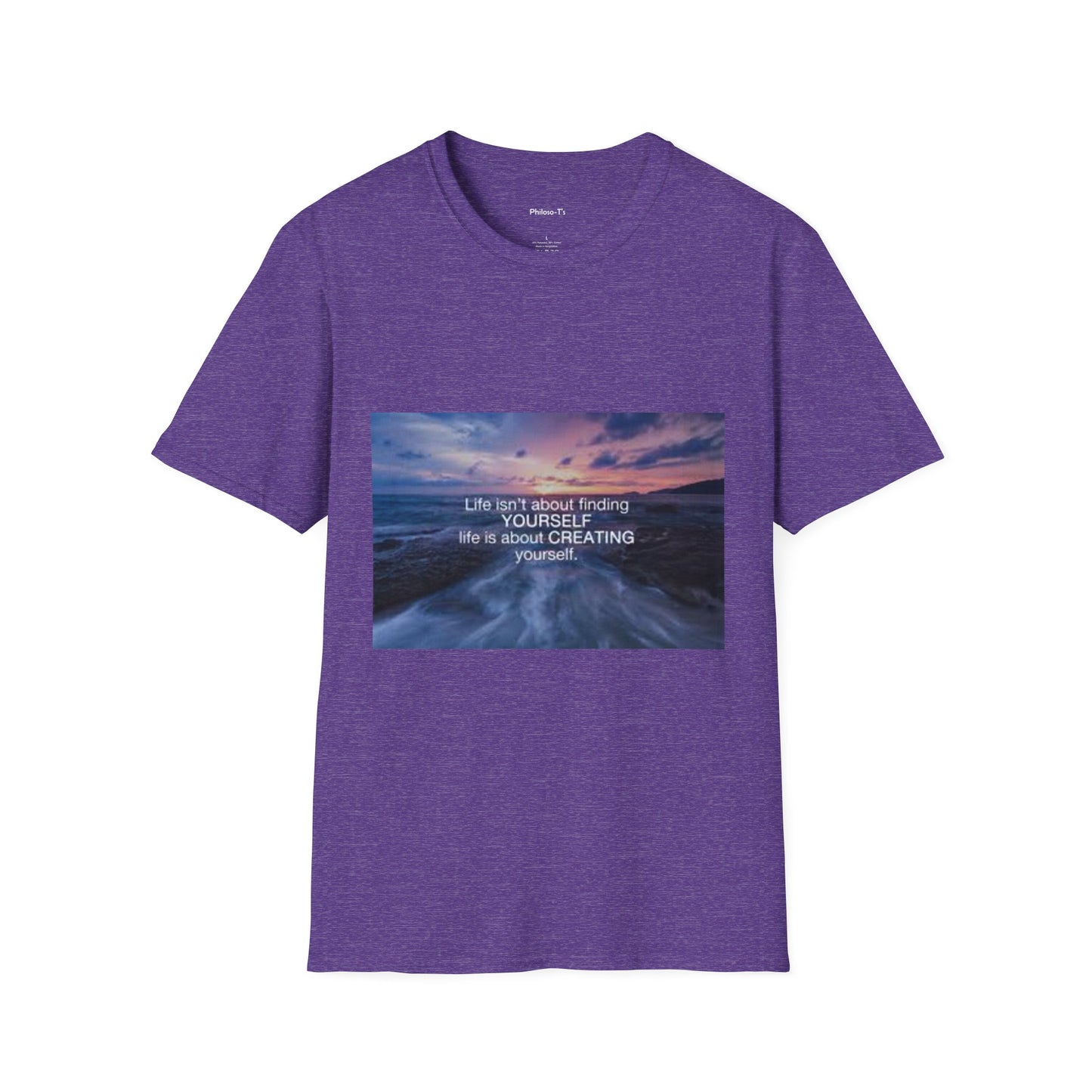 Inspirational Unisex Softstyle T-Shirt – "Create Yourself" Design