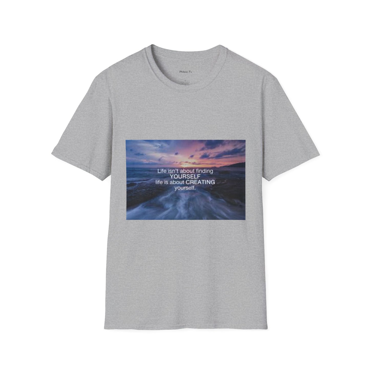 Inspirational Unisex Softstyle T-Shirt – "Create Yourself" Design