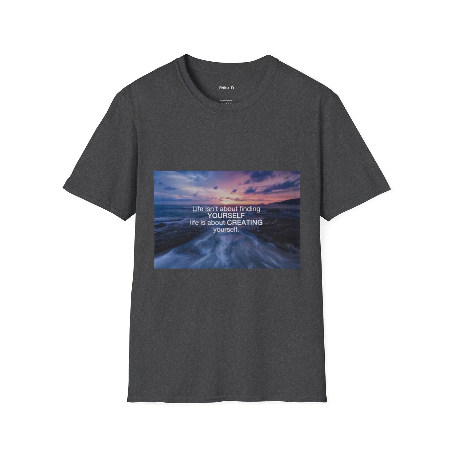 Inspirational Unisex Softstyle T-Shirt – "Create Yourself" Design