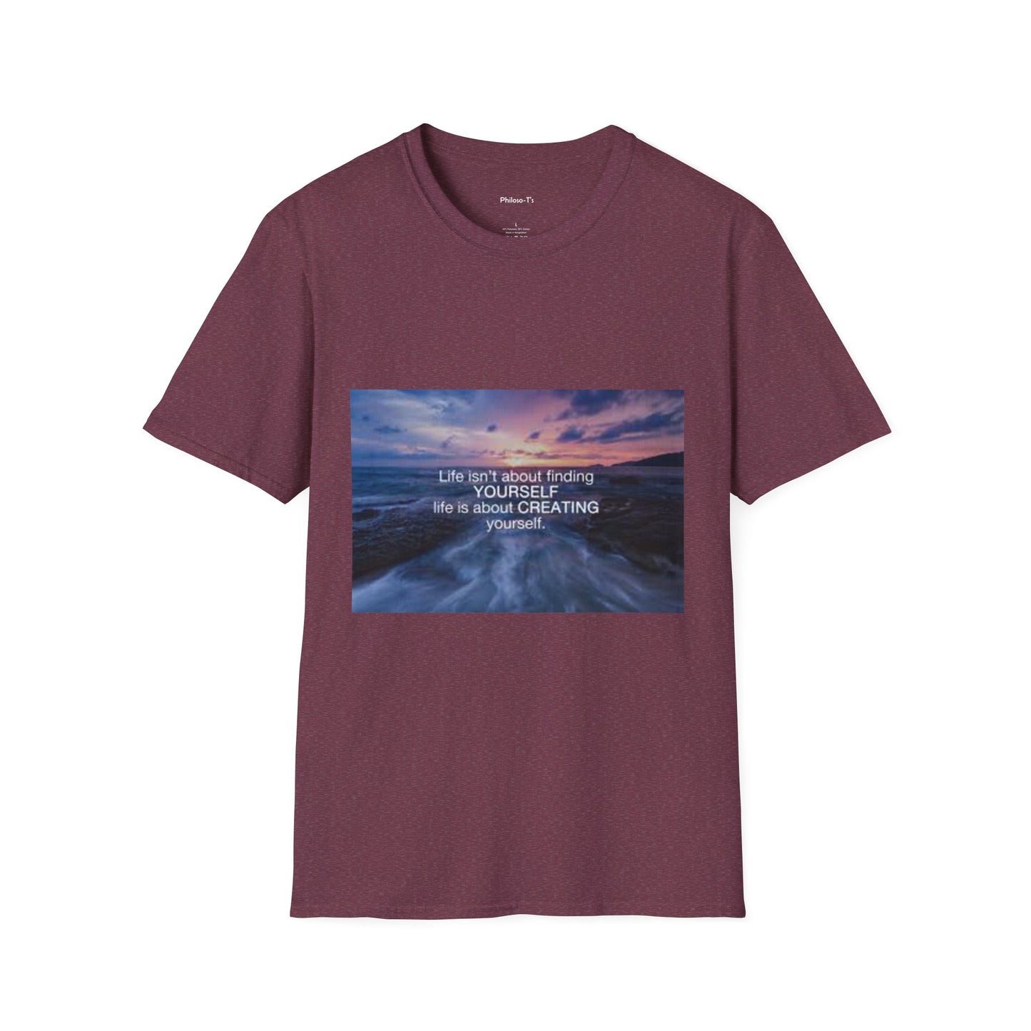 Inspirational Unisex Softstyle T-Shirt – "Create Yourself" Design