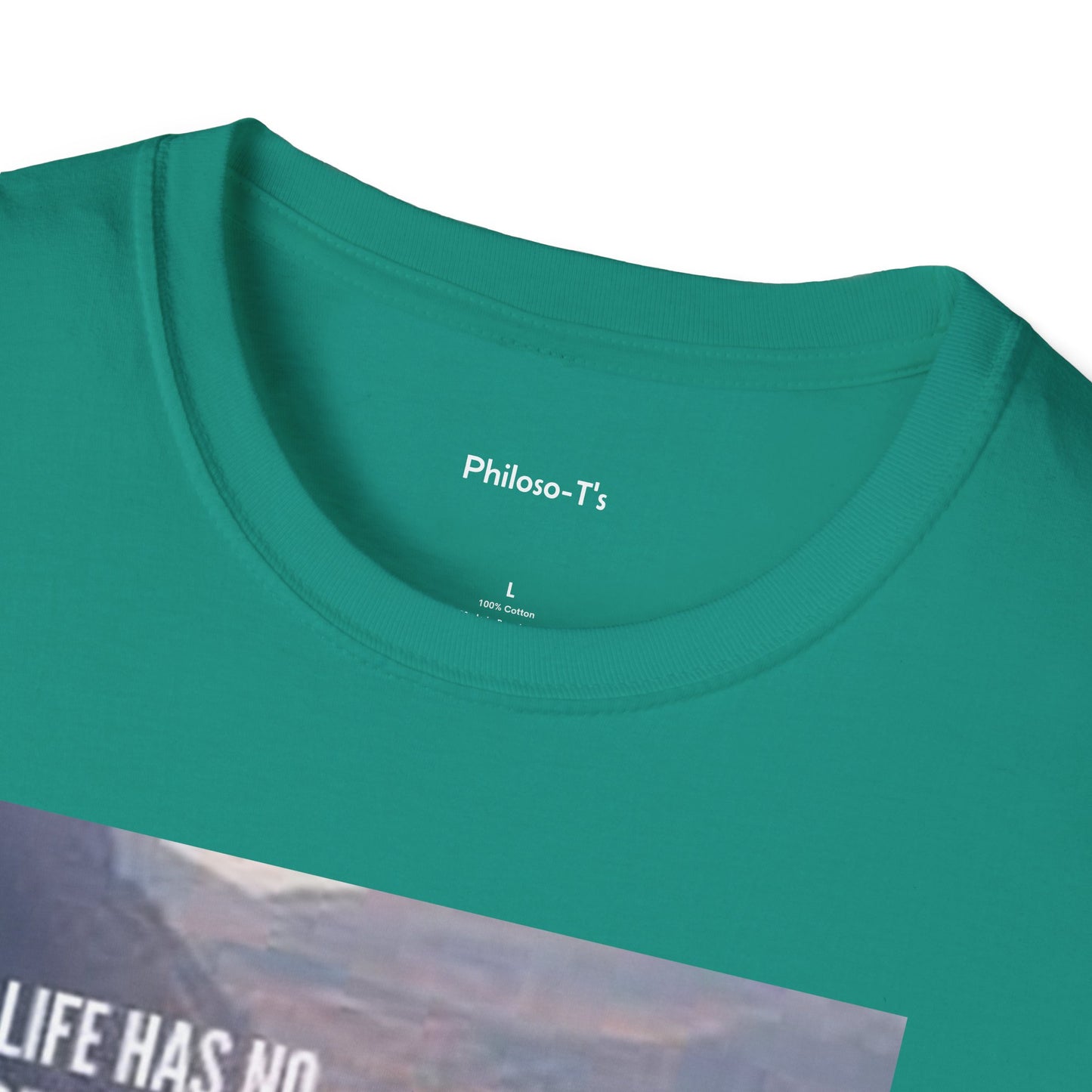 Inspirational Quote Unisex Softstyle T-Shirt – 'Life Has No Remote. Get Up and Change It Yourself.'