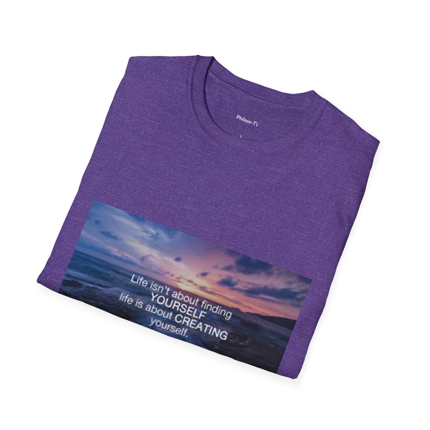 Inspirational Unisex Softstyle T-Shirt – "Create Yourself" Design