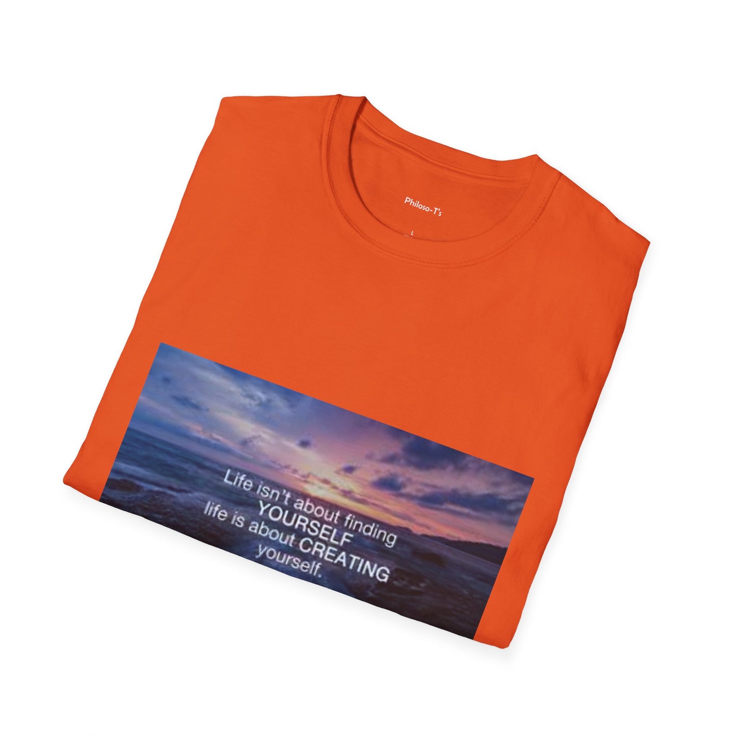Inspirational Unisex Softstyle T-Shirt – "Create Yourself" Design