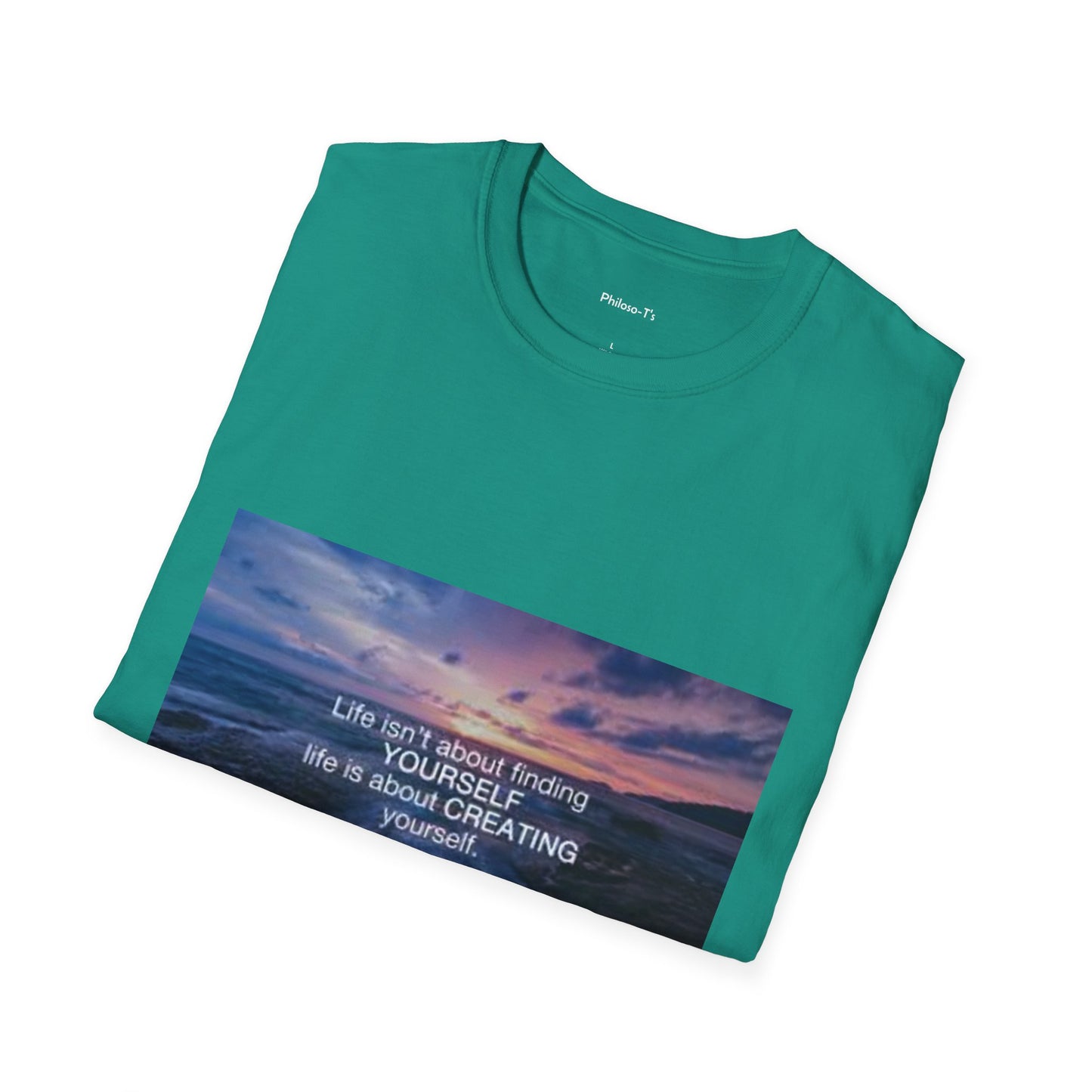 Inspirational Unisex Softstyle T-Shirt – "Create Yourself" Design