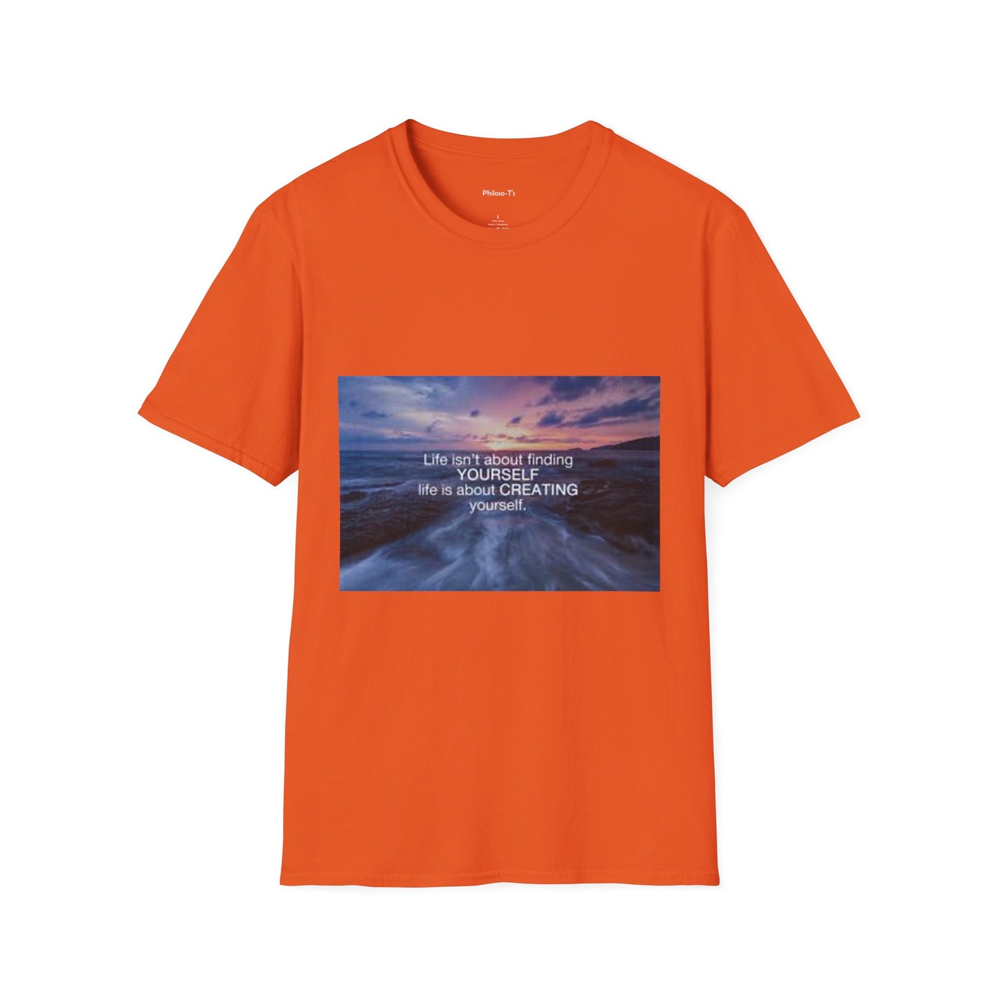 Inspirational Unisex Softstyle T-Shirt – "Create Yourself" Design