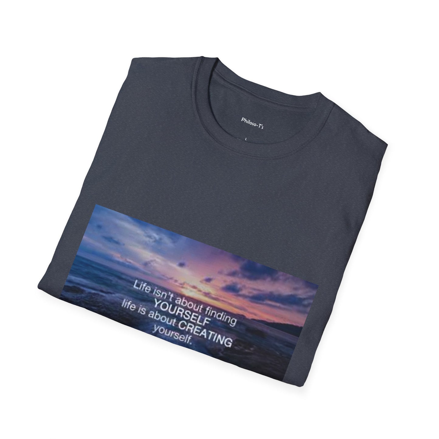 Inspirational Unisex Softstyle T-Shirt – "Create Yourself" Design