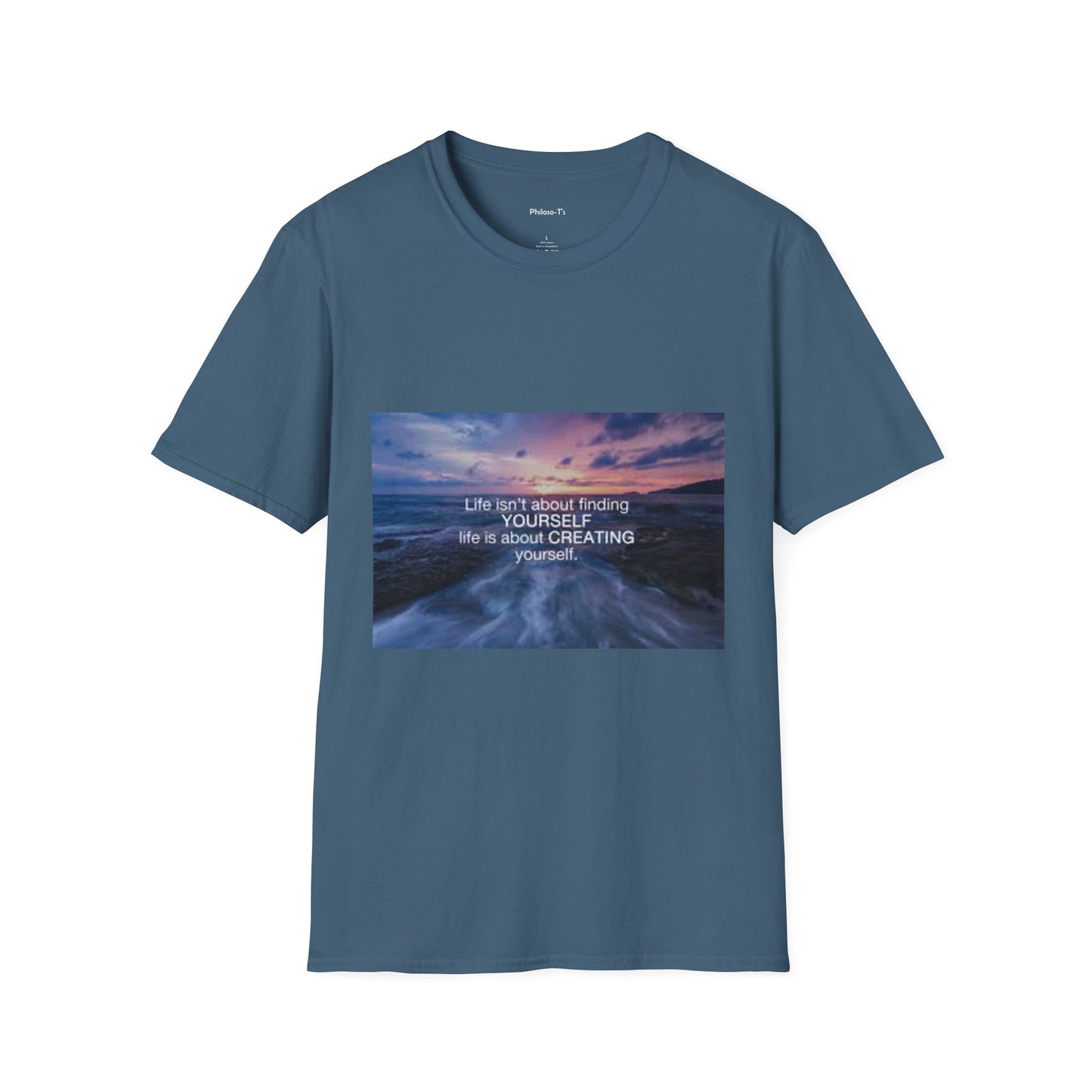 Inspirational Unisex Softstyle T-Shirt – "Create Yourself" Design