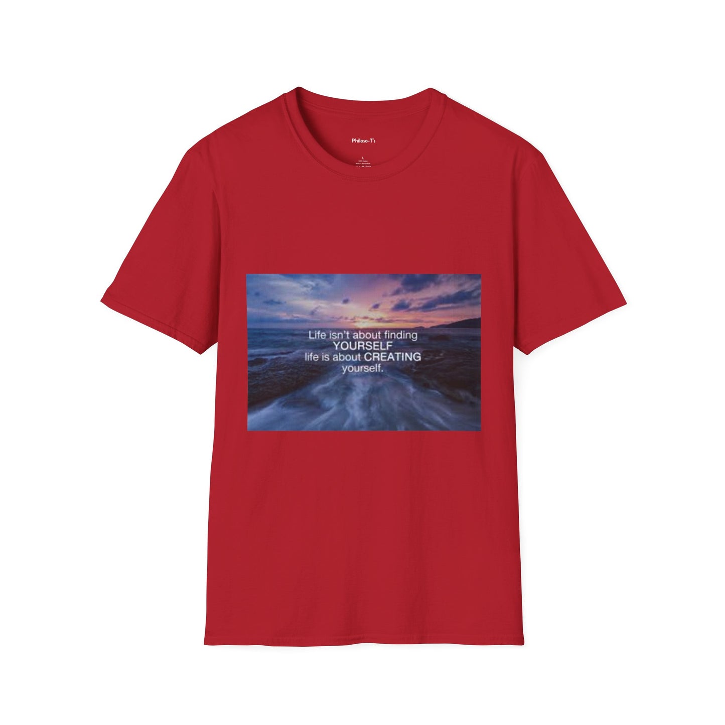 Inspirational Unisex Softstyle T-Shirt – "Create Yourself" Design