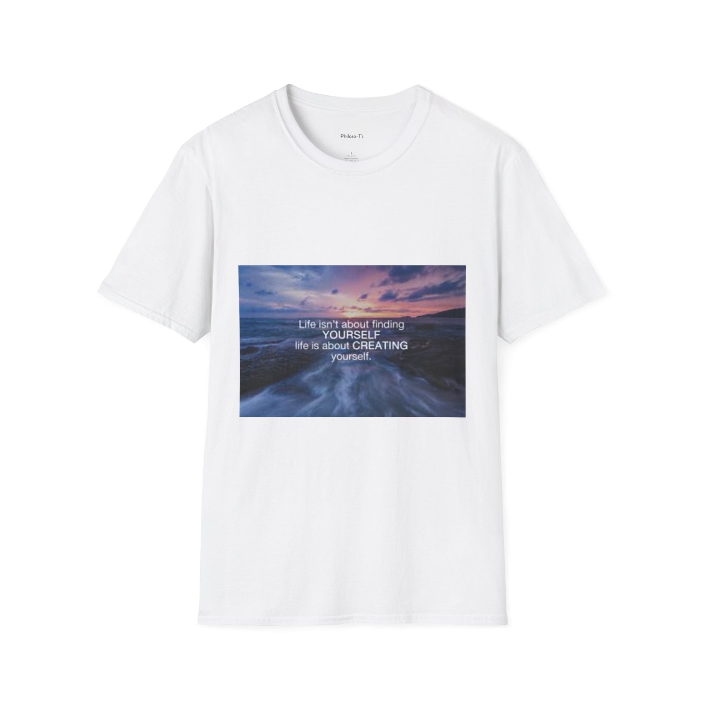 Inspirational Unisex Softstyle T-Shirt – "Create Yourself" Design