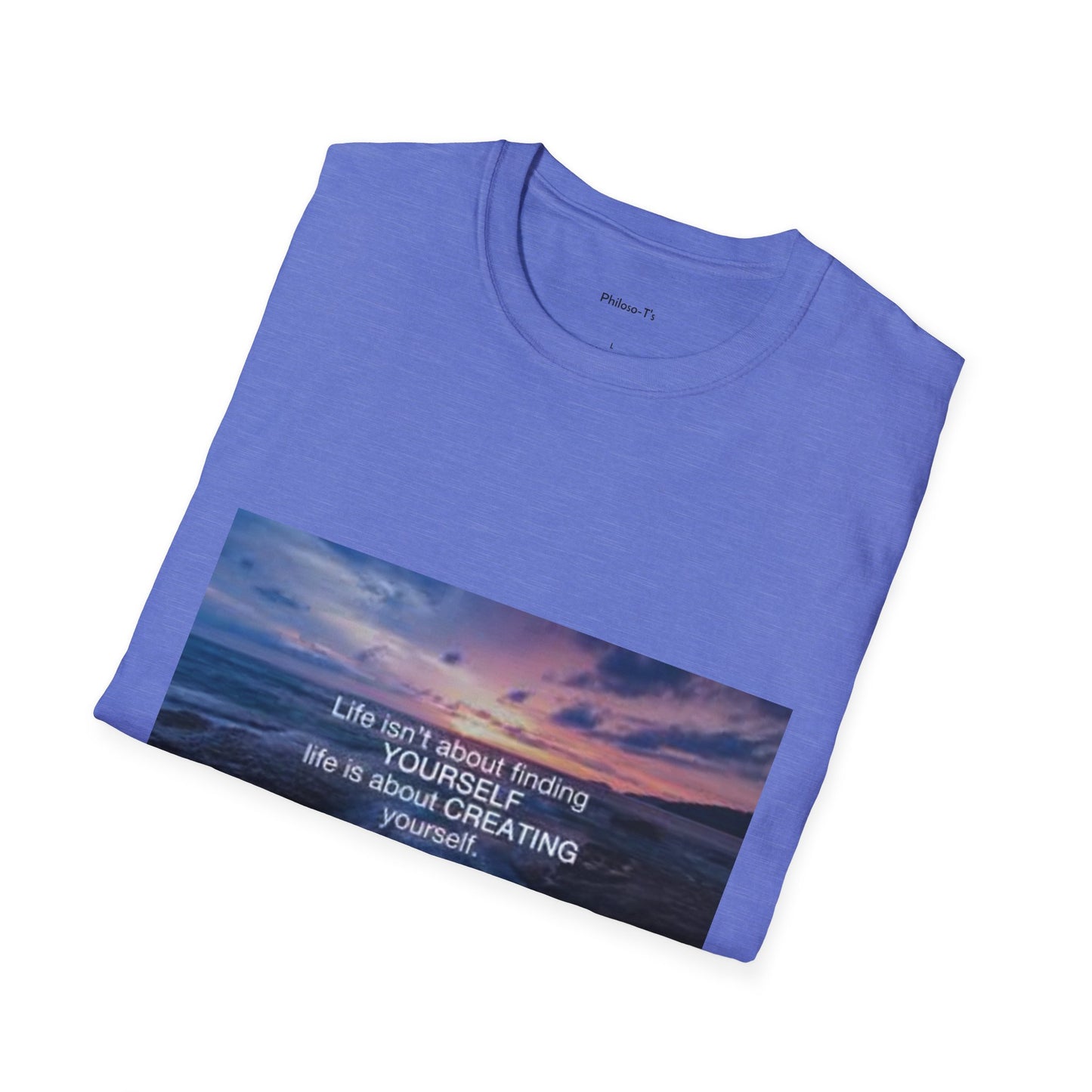 Inspirational Unisex Softstyle T-Shirt – "Create Yourself" Design